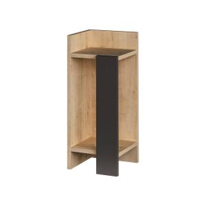 Mesita de noche efecto madera de roble, antracita 25x27h60…