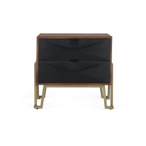 Mesita de noche fabricada en madera de mango con cajones