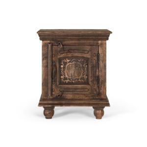 Mesita de noche fabricada en madera de mango maciza acabado…