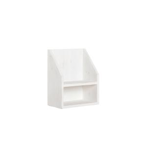 Mesita de noche flotante de madera blanco 36x18 cm