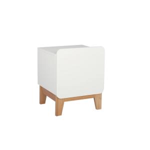 Mesita de noche infantil madera maciza y mdf  blanco y made…