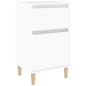 Mesita de noche madera blanco 40x35x70 cm
