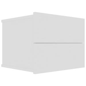 Mesita de noche madera contrachapada blanco 40x30x30 cm