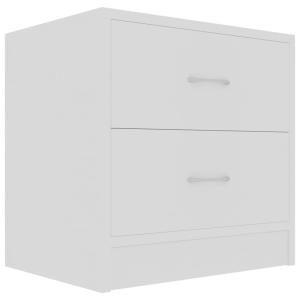 Mesita de noche madera contrachapada blanco 40x30x40 cm