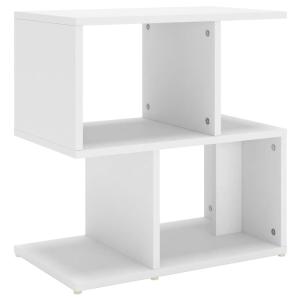 Mesita de noche madera contrachapada blanco 50x30x51,5cm