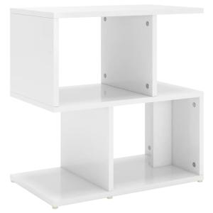 Mesita de noche madera contrachapada blanco brillo 50x30x51…