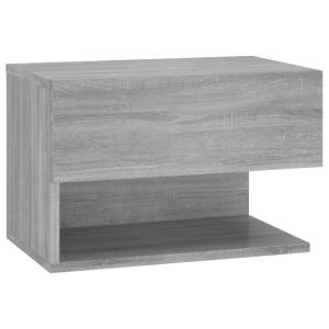 Mesita de noche madera gris 46  x  29,5  x  30  cm