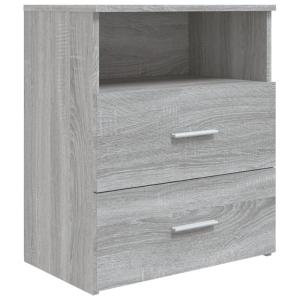 Mesita de noche madera gris sonoma 50x32x60 cm