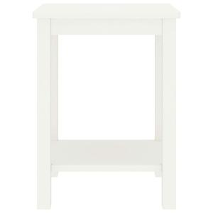 Mesita de noche madera maciza de pino blanco 35x30x47 cm