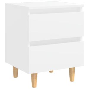 Mesita de noche patas de madera pino maciza blanco 40x35x50…