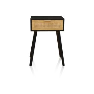 Mesita de noche sanda rattan melamina, rattan, 40 x 60 x 30