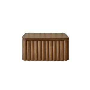 Mesita de noche suspendida de mindi macizo 45 cm