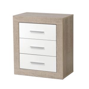 Mesita Loira 3 Cajones 62X54X35 Cambrian-Blanco