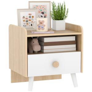 Mesita noche infantil 40x32.5x40 cm madera natural