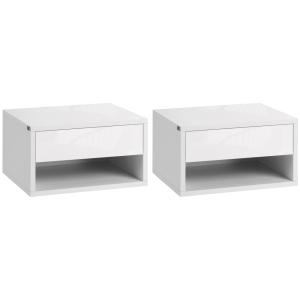 Mesitas de noche 37x32x21 cm blanco