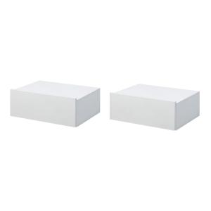 Mesitas de noche flotantes 40x30x15 cm blanco