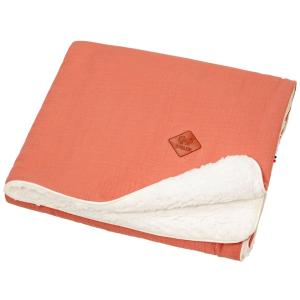 Mi primera manta Sherpa para bebé Terracotta 70 x 100 cm