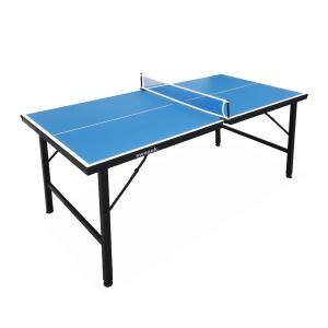 Mini mesa de ping pong plegable con accesorios, azul