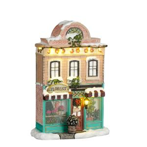 Miniatura de la aldea de navidad floristería alt. 25,5