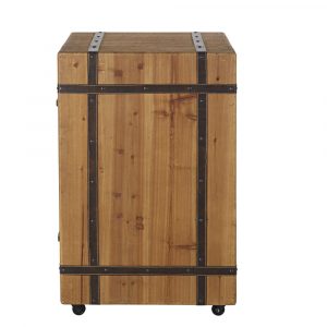 Minibar con 2 cajones y botellero con ruedas
