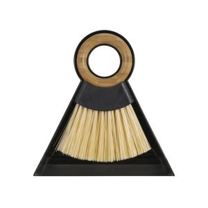 Minicepillo y recogedor en negro