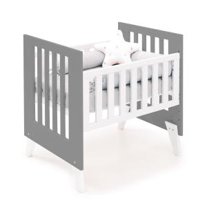 Minicuna 60x80 cm para colecho blanca/antracita
