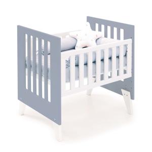 Minicuna 60x80 cm para colecho blanca/azul