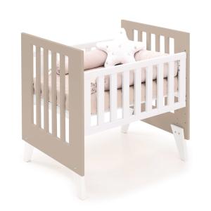 Minicuna 60x80 cm para colecho blanca/beige