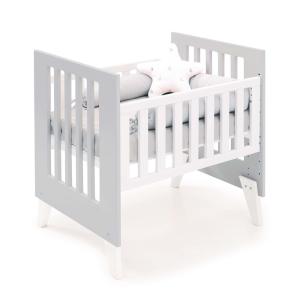 Minicuna 60x80 cm para colecho blanca/gris