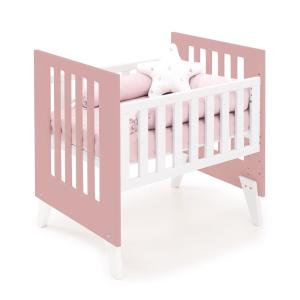 Minicuna 60x80 cm para colecho blanca/rosa