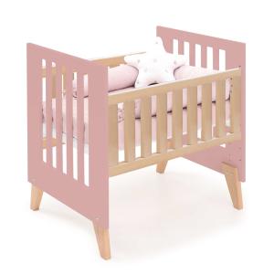 Minicuna colecho 60x80 cm madera/rosado