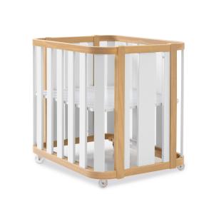 Minicuna, cuna y cama (4en1) madera/blanco
