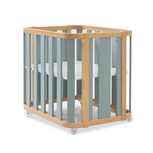 Minicuna, cuna y cama (4en1) madera/verde
