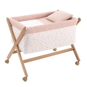 Minicuna tijera madera 55x87x74 cm verde/blanco