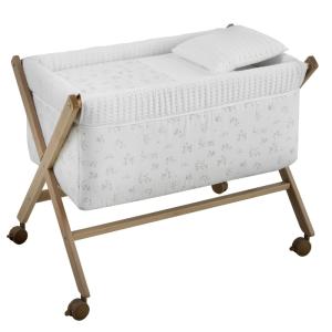 Minicuna tijera madera crudo/natural 55x87x74 cm