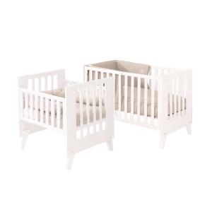 Minicuna y cuna todo en uno (7en1) blanca