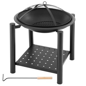 ML-Design Fire Bowl negro, Ø 55 cm, de acero