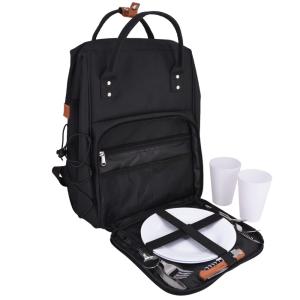 Mochila de picnic Escapade negro para 2 personas