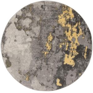 Moderno abstracto distressed gris/amarillo alfombra 120 x 1…