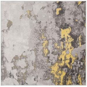 Moderno abstracto distressed gris/amarillo alfombra 200 x 2…