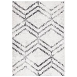Moderno geométrico marfil/gris alfombra 185 x 275