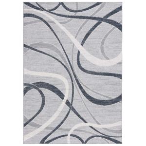 Moderno gris/marfil alfombra 90 x 150