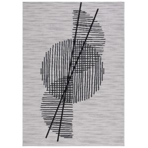Moderno gris/negro alfombra 90 x 150