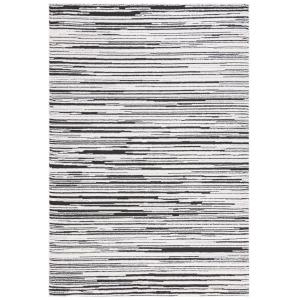 Moderno marfil/negro alfombra 160 x 230