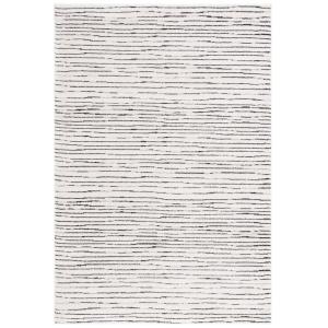 Moderno marfil/negro alfombra 90 x 150