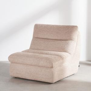 Módulo central de 1 plaza de tejido tramado color toffee