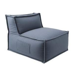 Módulo central para sofá modular efecto lino 90x82 cm gris…