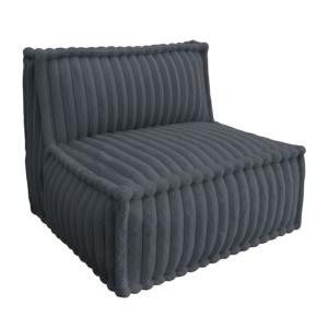 Módulo central para sofá modular pelo acanalado 90x82 cm gr…