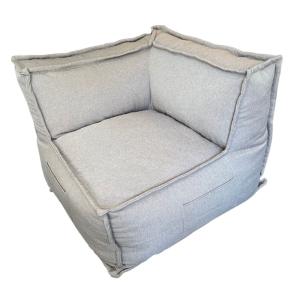 Módulo de esquina para sofá modular en efecto lino 90x90 cm…