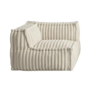 Módulo esquina izquierda para sofá pelo acanalado 90x90 cm…